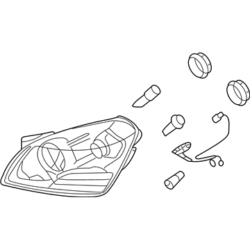 Kia 921022G060 Passenger Side Headlight Assembly