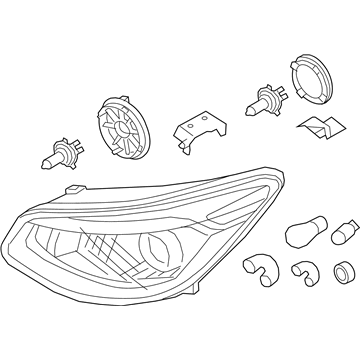 Kia 92102B2750 Passenger Side Headlight Assembly