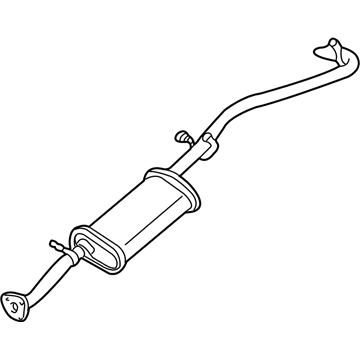 GM 15156875 Muffler Asm-Exhaust (W/ Exhaust Pipe & Tail Pipe*Marked Print