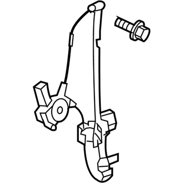 Mopar 55359561AA Rear Door Window Regulator Left