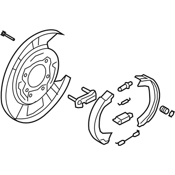 Hyundai 58270-3M000 Brake Assembly-Parking Rear, RH