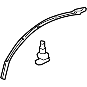 Lexus 67887-78010 WEATHERSTRIP, Rear Door