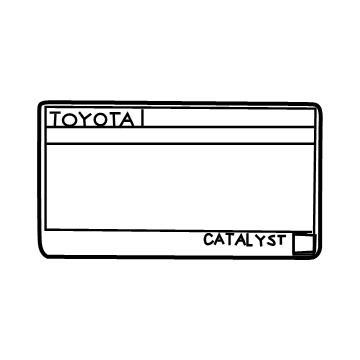 Toyota 11298-38650 Emission Label