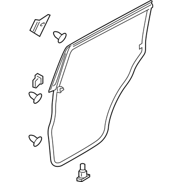 Infiniti 82830-1LA1A Weatherstrip-Rear Door, RH