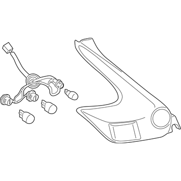 Nissan 26555-1KM0A Lamp Assembly-Rear Combination LH