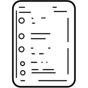 Honda 19043-PT3-A00 Label, Coolant Information