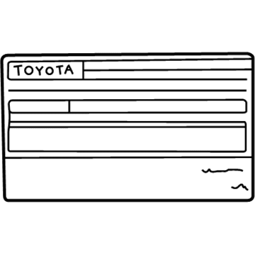 Toyota 11298-22031 Emission Label