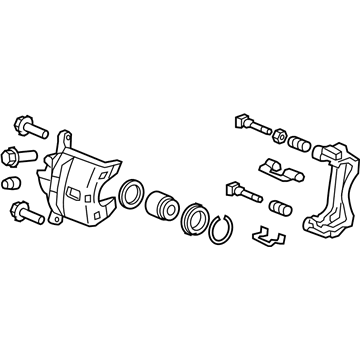 Honda 45019-TR0-E00 Caliper Sub-Assembly, Left Front