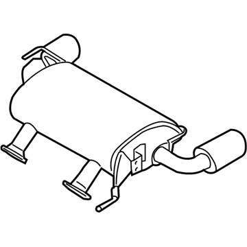 Nissan B0A00-1A34C Exhaust, Main Muffler Assembly