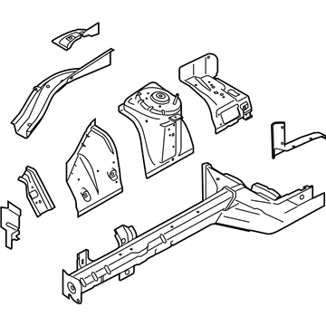 Ford FR3Z-16054-A Apron/Rail Assembly