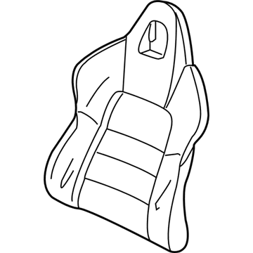 Honda 81521-S2A-A61ZB Cover, Left Front Seat-Back Trim (Carbon Yellow)