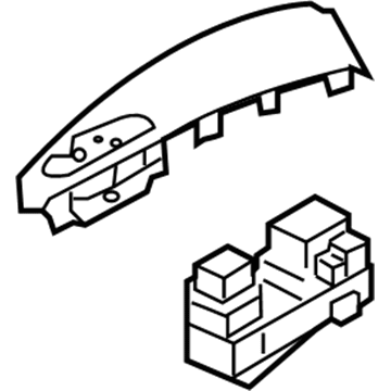 Hyundai 93580-2S010-MBS Rear Power Window Sub Switch Assembly, Left