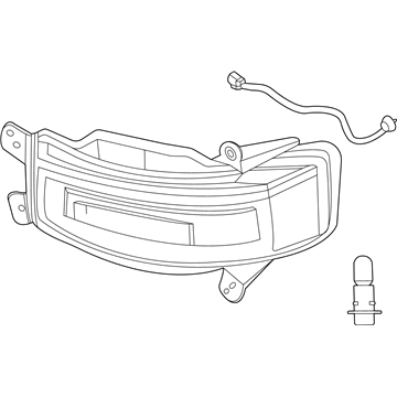 Hyundai 92406-S8000 Rear Fog & R/Refl Lamp Assembly, Right