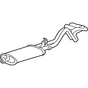 GM 15734388 Exhaust Muffler Assembly (W/ Exhaust Pipe & Tail Pipe)*Marked Print