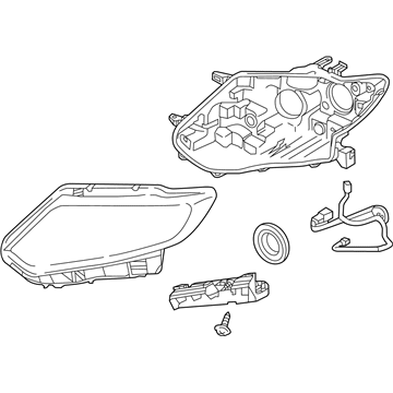 Nissan 26010-4BA5A Headlamp Assembly-Passenger Side