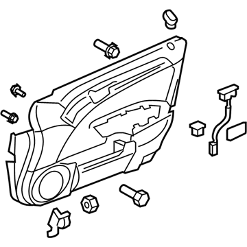 Acura 83536-SEP-A04ZE Base Assembly, Right Front Door (Type A) (Black)
