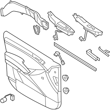 Hyundai 82301-3J080-AN Panel Complete-Front Door Trim, LH