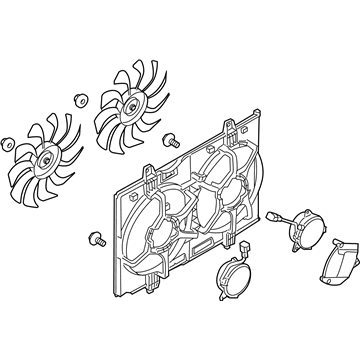 Nissan 21481-JM00B Motor Fan Assembly-W/SHROUD