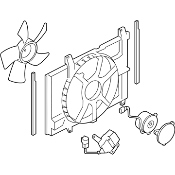 Nissan 21481-EL00A Motor & Fan Assy-With Shroud