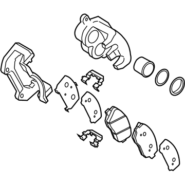 Kia 581302J300 Front Brake Assembly, Right