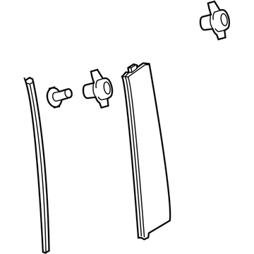 Honda 72930-TK8-A10 Garnish Assy., R. RR. Door Sash