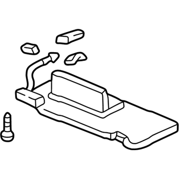 Acura 83280-SZ3-A02ZB Sunvisor Assembly, Driver Side (Seagull Gray)