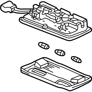 Acura 34500-SP0-013ZG Light Assembly, Rear Interior (Seagull Gray)