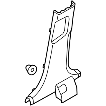Hyundai 85835-4R000-HZ Trim Assembly-Center Pillar Lower LH