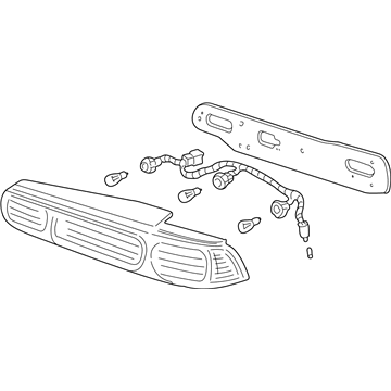 Acura 33500-ST7-A01 Taillight Assembly, Passenger Side