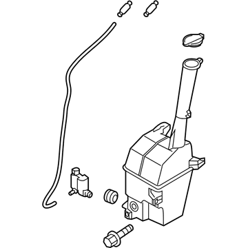 Hyundai 98610-4Z000 Reservoir & Pump Assembly-Washer