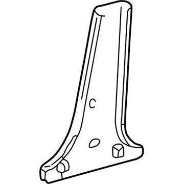 Toyota 62413-AA010-B0 Garnish, Center Pillar, Lower RH