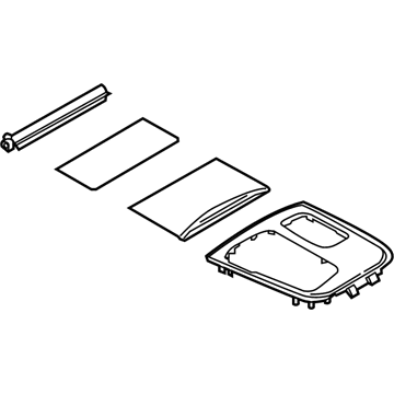 BMW 51-16-7-946-598 SET, CENTER TRIMS, DARK OAK