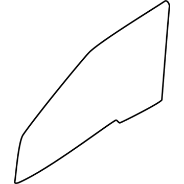 Hyundai 82421-26000 Glass-Front Door Window, RH