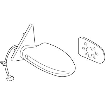 Nissan 96302-ZK34E Mirror Assembly-Outside LH