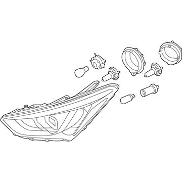 Hyundai 92101-4Z010 Headlamp Assembly, Left