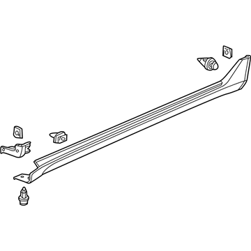 Acura 71850-TK4-A00ZD Garnish Assembly, Driver Side Sill (Crystal Black Pearl)