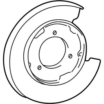 Hyundai 58252-38000 Plate Assembly-Rear Brake Back, RH