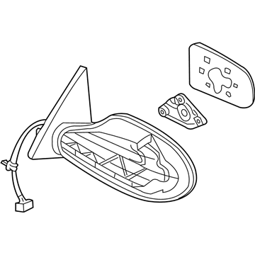 Nissan 96301-3Z120 Mirror Assembly-Outside RH W/O SCULL Cap