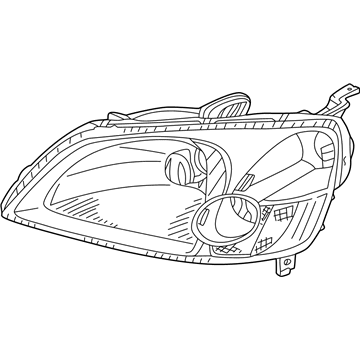 Honda 33101-S5A-A51 Headlight Unit, Passenger Side