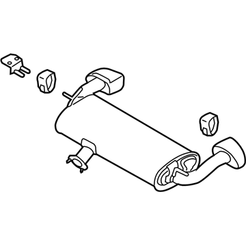 Hyundai 28710-2M570 Main Muffler Assembly