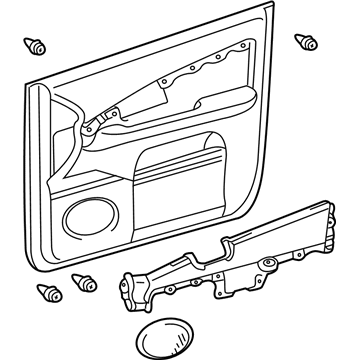 Lexus 67610-0E010-C1 Board Sub-Assy, Front Door Trim, RH