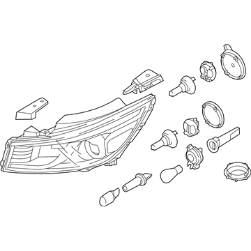 Kia 92101A9120 Driver Side Headlight Assembly