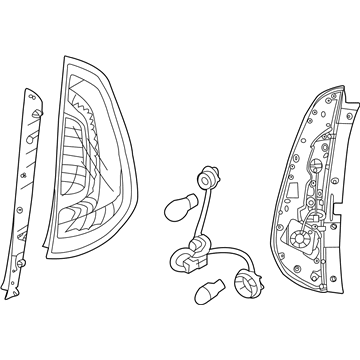 Kia 92401B2110 Lens & Housing-Rear Combination Lamp