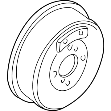 Nissan 43206-1E410 Drum-Brake, R