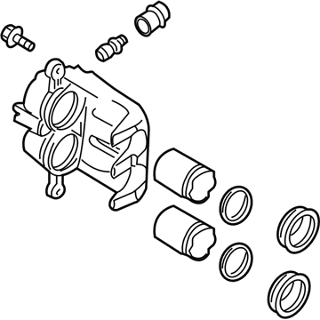 Nissan 41011-7S010 CALIPER Assembly-Front LH, W/O Pads Or SHIMS