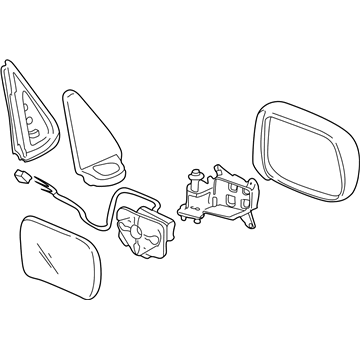 Honda 76250-S9A-A02 Mirror Assembly, Driver Side Door (R.C.)