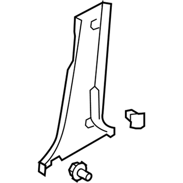 Hyundai 85845-2H000-4W Trim Assembly-Center Pillar Lower RH