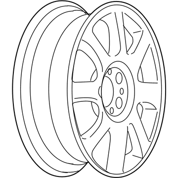 GM 9597326 Wheel Rim-17X6.5 Aluminum 52Mm Outside 115.0Mm Bellcrank *Chrome Clad