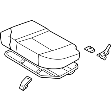 Infiniti 88350-4W061 Cushion Assy-Rear Seat, LH