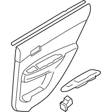 Hyundai 83302-1E010-AR Panel Complete-Rear Door Trim, RH
